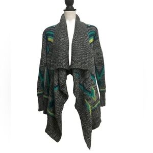 Roxy Cozy Cardigan with Aztec Print. Medium